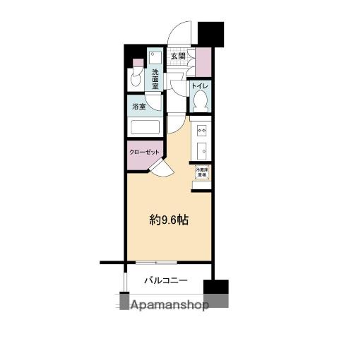 アパートメンツ江坂(ワンルーム/10階)の間取り写真