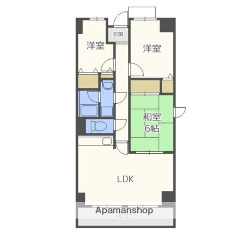 RONA HYATT(3LDK/2階)の間取り写真