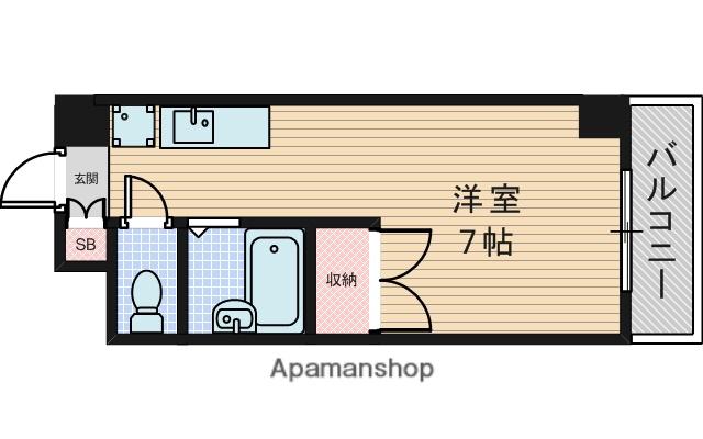プレリュード江坂(1K/3階)の間取り写真