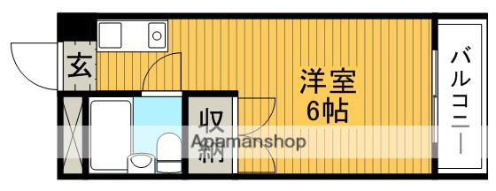 トク・コーポ(ワンルーム/2階)の間取り写真