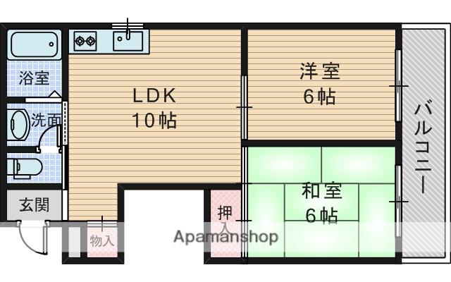 ミレ桜塚(2LDK/5階)の間取り写真