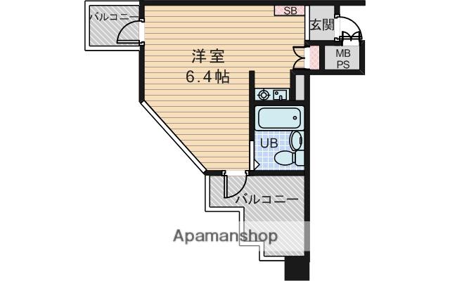 朝日プラザ梅田北デ・ラ・リブジェ(ワンルーム/7階)の間取り写真