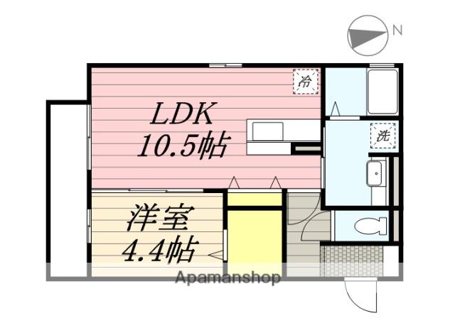 フォールズマリュード(1LDK/2階)の間取り写真