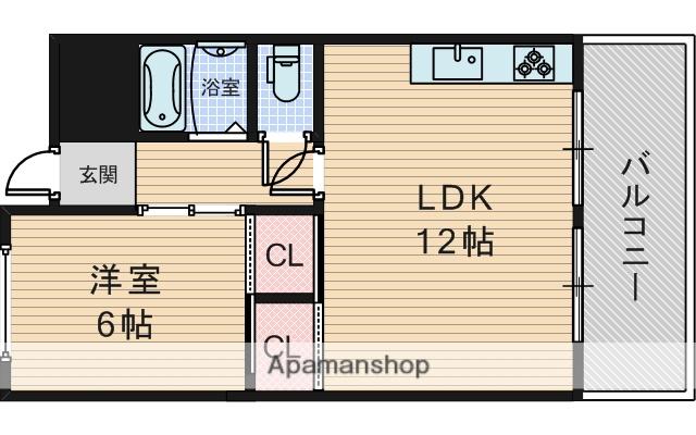 セントラルコート南桜塚(1LDK/3階)の間取り写真