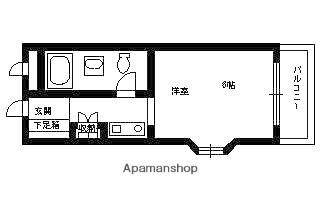ベルメゾン南江口(ワンルーム/8階)の間取り写真