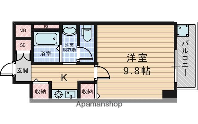 日宝ライフ下新庄(1K/5階)の間取り写真