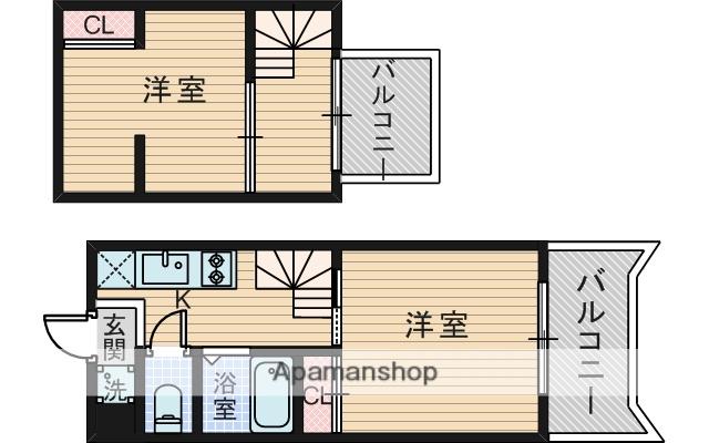 FIVE TWO(2K/9階)の間取り写真