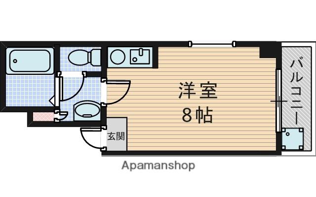 OKUMURAハイツ(ワンルーム/1階)の間取り写真