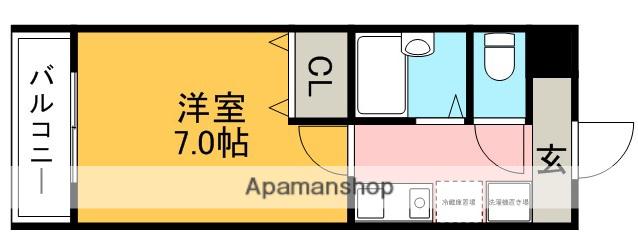 カサミラ(1K/5階)の間取り写真