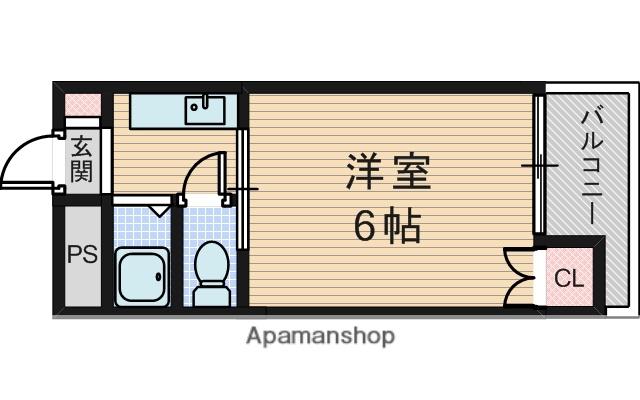 エクトⅠ(1K/2階)の間取り写真