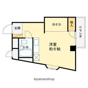 川端マンション(ワンルーム/3階)の間取り写真