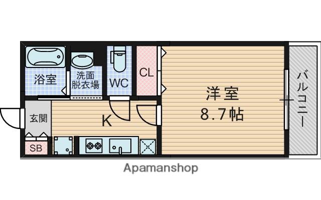 メゾンドシャンテール(1K/2階)の間取り写真