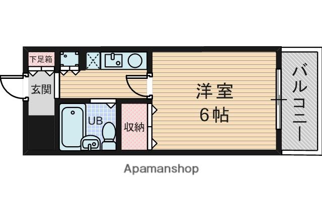 メロディーハイム淡路(1K/5階)の間取り写真