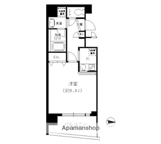カルム小西Ⅱ(1K/7階)の間取り写真
