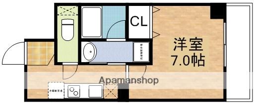 ラ・ヴィ江坂イースト(1K/4階)の間取り写真