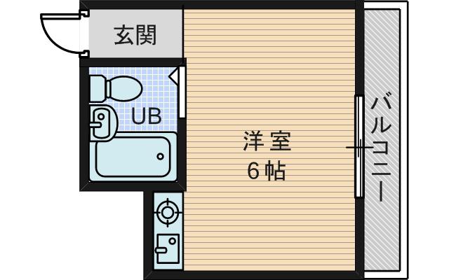 ルマプティ(ワンルーム/3階)の間取り写真