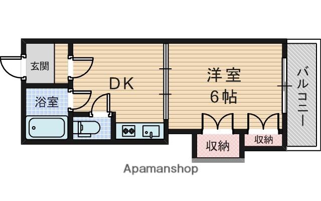 シオザキビルNO3(1DK/5階)の間取り写真