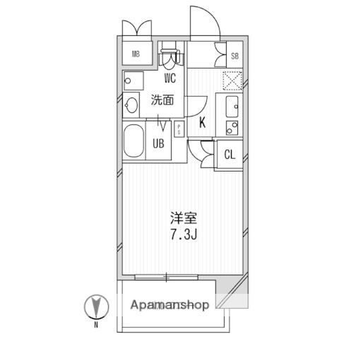 アスリート江坂2番館(1K/10階)の間取り写真