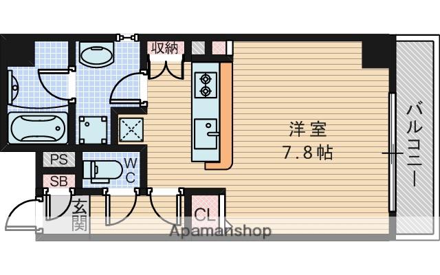 リッツ スクエア(ワンルーム/3階)の間取り写真