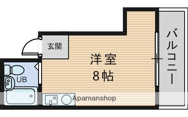 ツインズウエスト(ワンルーム/2階)の間取り写真