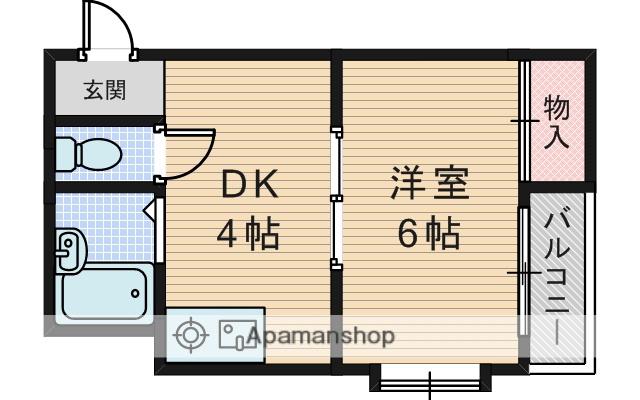 アーベイン緑地公園(1K/3階)の間取り写真