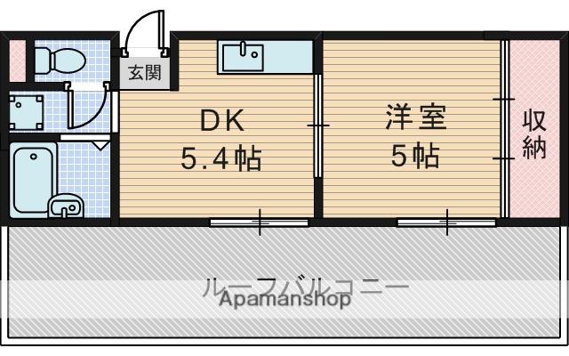 ハイムタイヨー(1DK/5階)の間取り写真