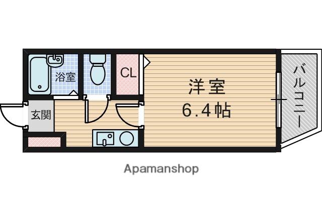 メイユール東三国(1K/3階)の間取り写真