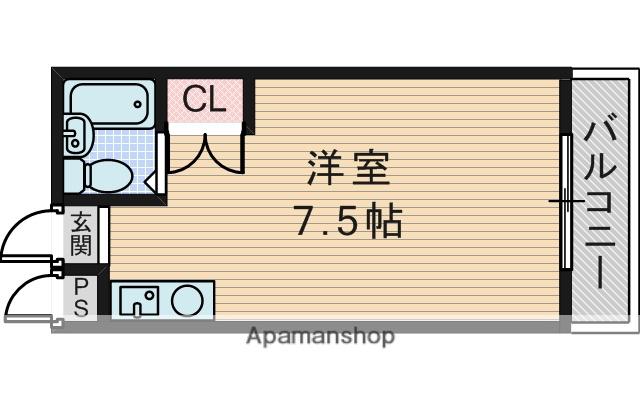 エクセレント上新6(ワンルーム/3階)の間取り写真