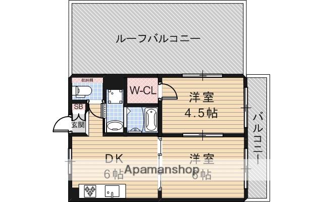 ハイツイレブン2号館(2DK/3階)の間取り写真