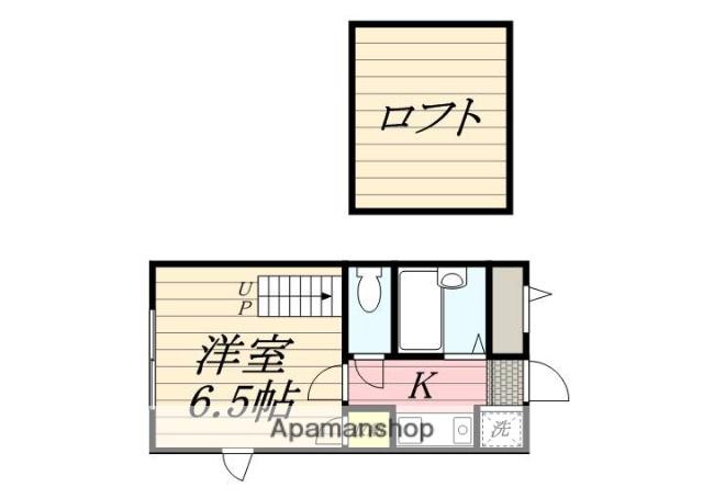 ハイツ岡町北(1K/3階)の間取り写真