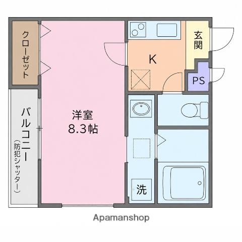 レシェンテ江坂(1K/1階)の間取り写真