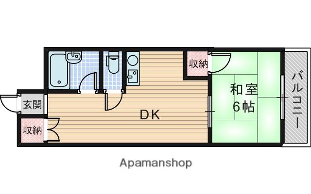 メゾン・ド・上新庄(1DK/5階)の間取り写真