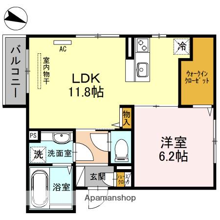 ロイヤルメゾン豊中(1LDK/1階)の間取り写真