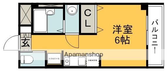 T-STUDIO服部豊町(1K/3階)の間取り写真