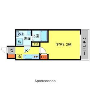 セレニテ江坂四番館(1K/7階)の間取り写真