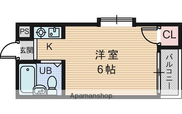 CLIO COURT SHIMAE(ワンルーム/2階)の間取り写真
