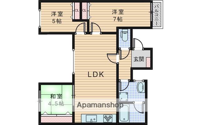 ドルミトリオ(3LDK/1階)の間取り写真