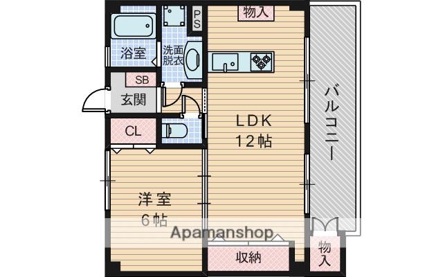 第2淀川ビル(1LDK/2階)の間取り写真