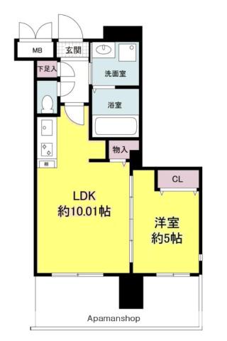グランシス江坂(1LDK/2階)の間取り写真