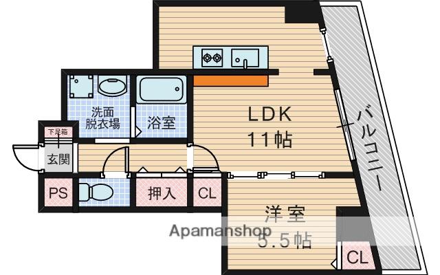 サニークレスト忠(1LDK/6階)の間取り写真