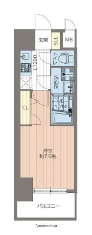 ライジングメゾン新大阪サウス(1K/11階)の間取り写真