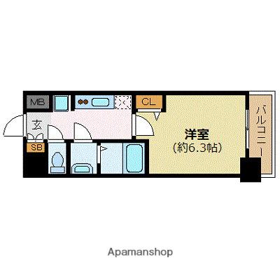 プレサンス新大阪イオリア(1K/7階)の間取り写真