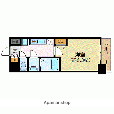 プレサンス新大阪イオリア(1K/10階)の間取り写真