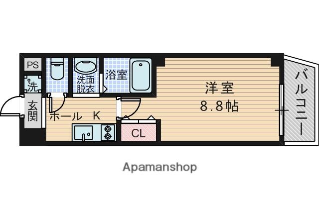 セレブ新大阪(1K/3階)の間取り写真
