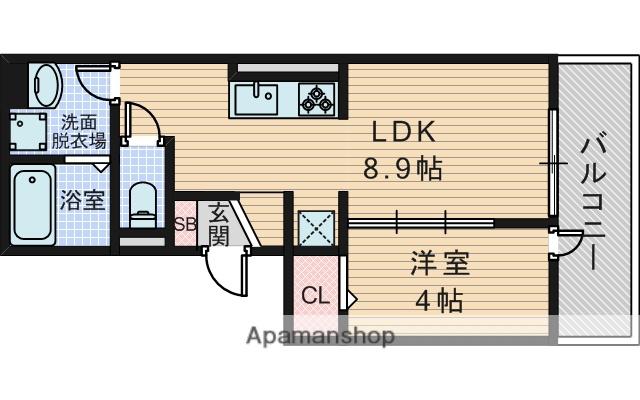 ウィン淡路駅前(1LDK/2階)の間取り写真