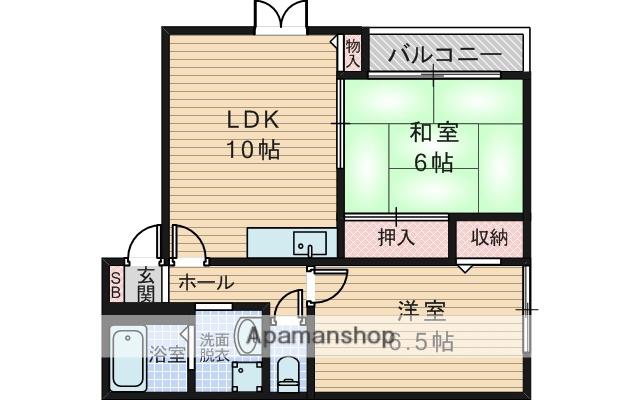 セピアコート豊中(2LDK/1階)の間取り写真