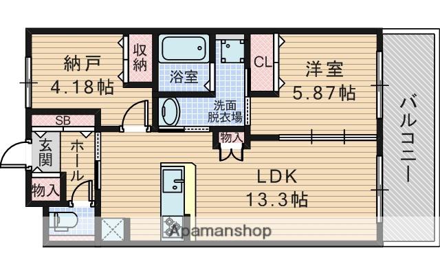 グローコートⅦ(2LDK/3階)の間取り写真