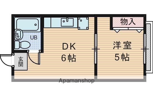 シャンティ今谷(1DK/4階)の間取り写真