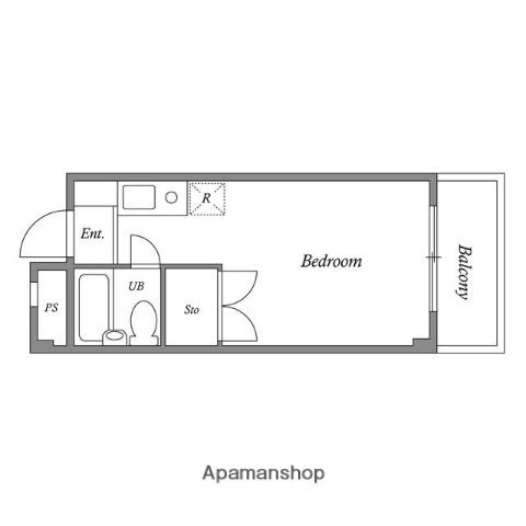 ユキ千里山西(ワンルーム/2階)の間取り写真