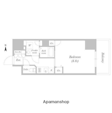 TOPAZ江坂(1K/10階)の間取り写真